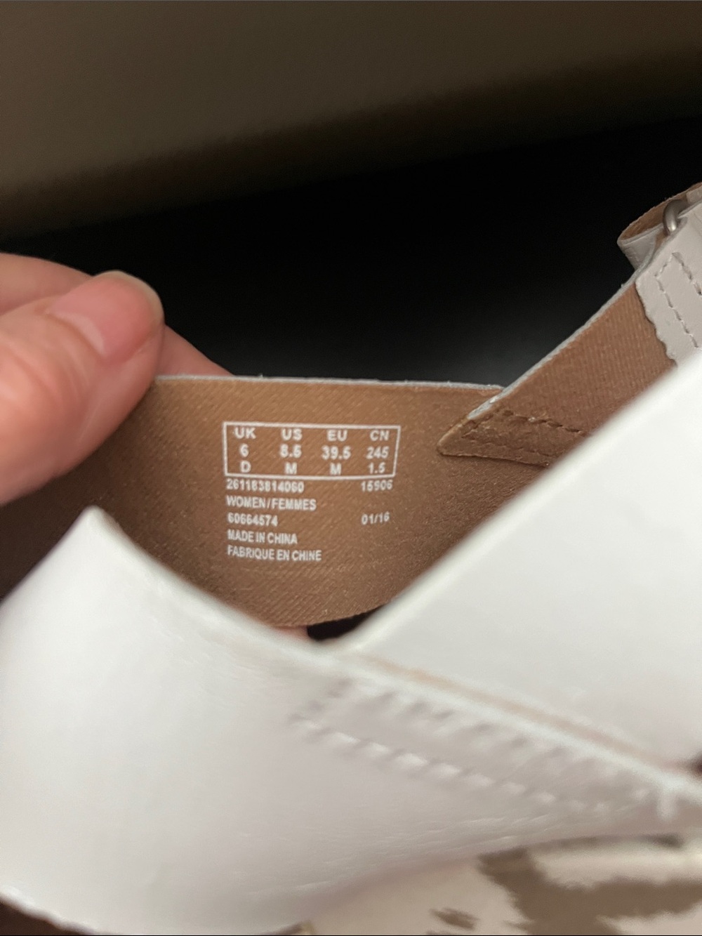 Clarks White Leather Cross-Strap Wedge Sandals - Picture 8 of 10
